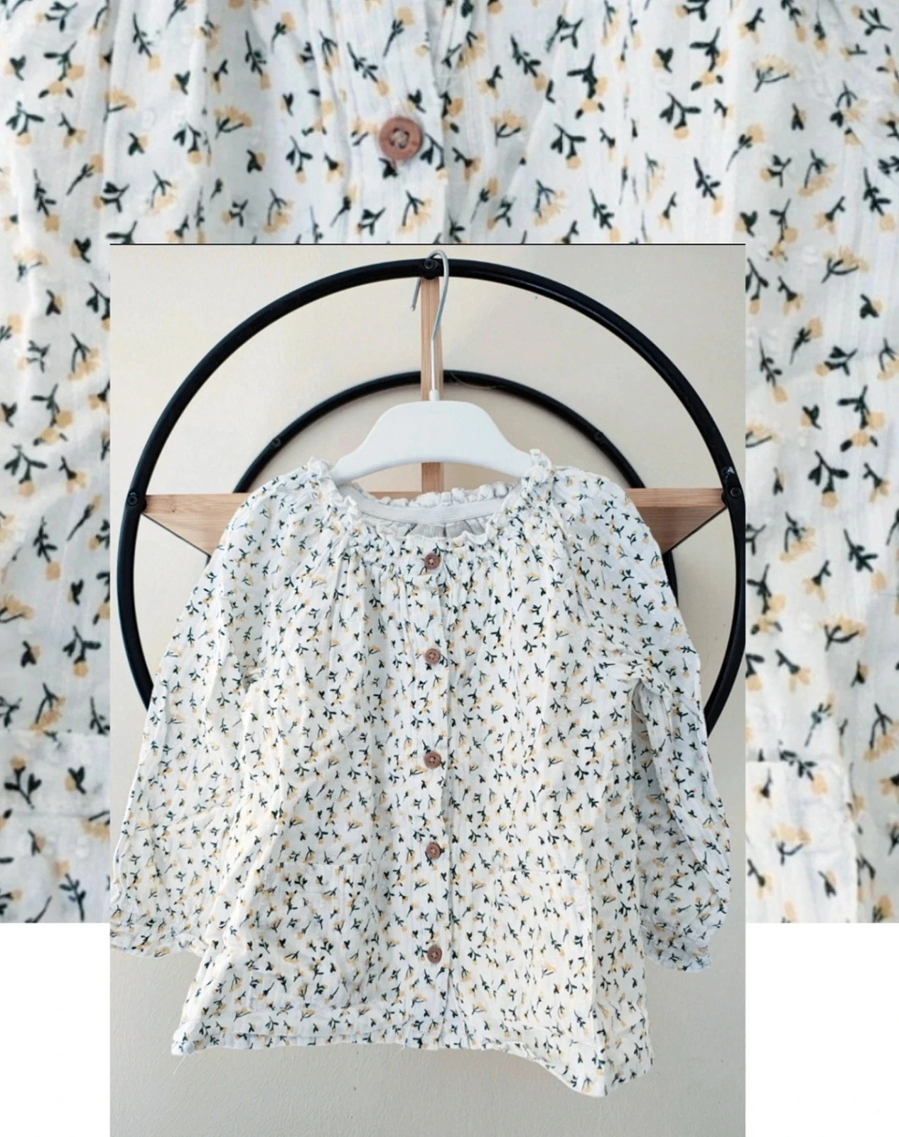 24 mois 2 ans blouse chemise étiquette coupée